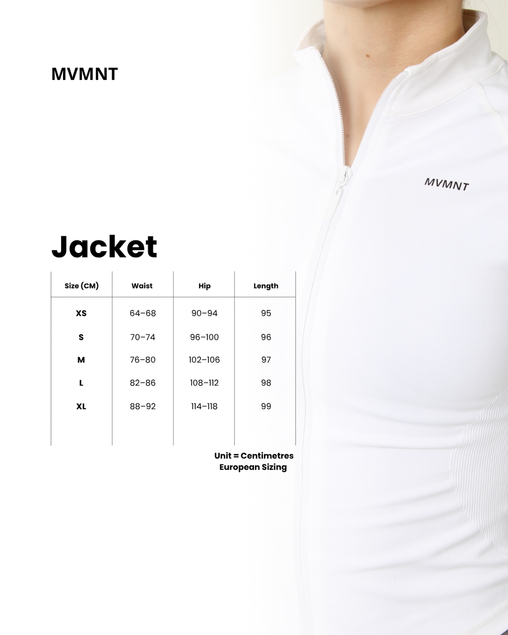 CORE ZIP JACKET PURE WHITE